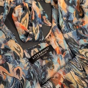 Liverpool Women's Colorful Abstract Blouse